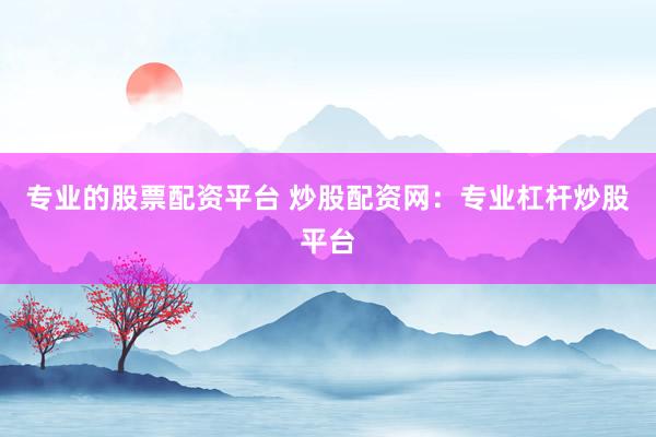 专业的股票配资平台 炒股配资网：专业杠杆炒股平台