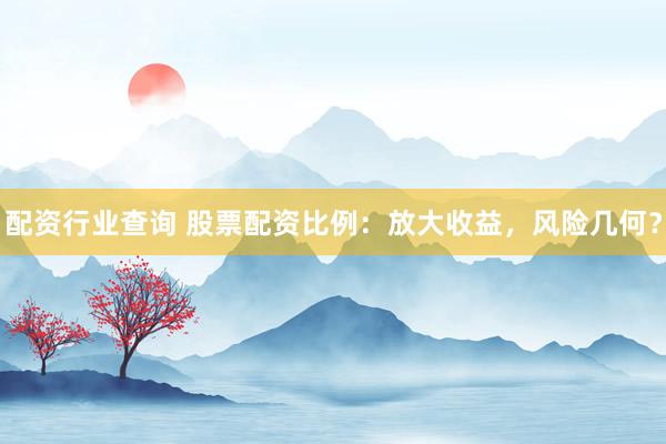 配资行业查询 股票配资比例：放大收益，风险几何？
